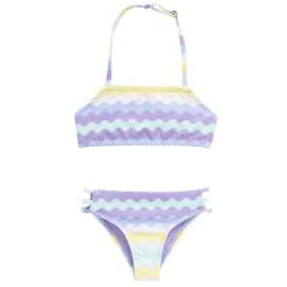 Nordstrom Miken Kids' Ribbed Two-Piece Swimsuit - Size 14